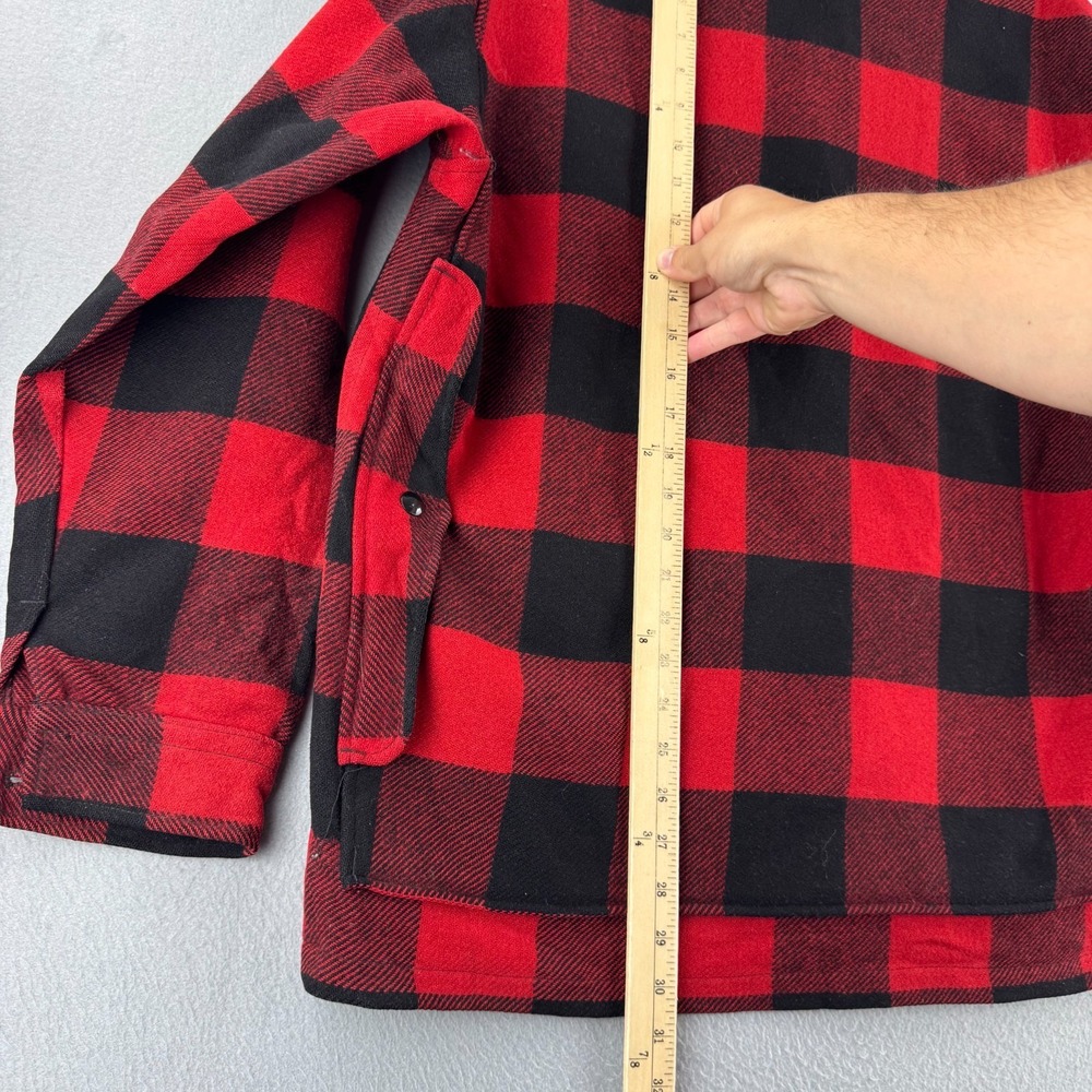 Vintage Pendleton Jacket Mens Large Red Plaid Mackinaw Cruiser 70s - Picture 11 of 15